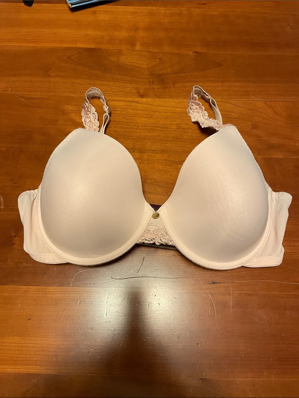 Natori Everyday Nude Lace-Trim T-Shirt Bra